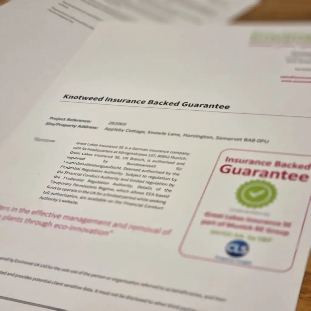 Document showing Environet;s Insurance backed-guarantee