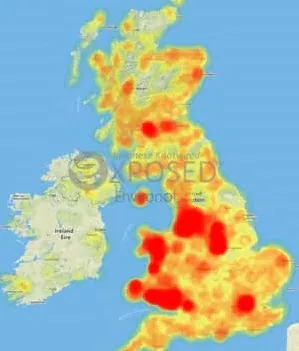 Environet's Exposed Japanese knotweed heatmap