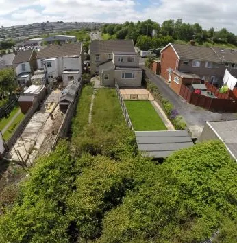 Residential site after a herbicide treatment in Swansea