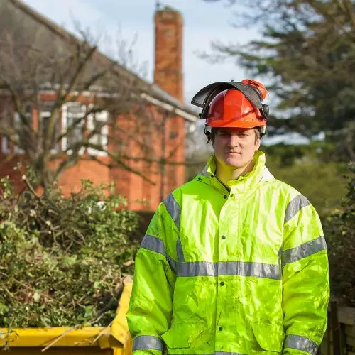 Operative on site in hi viz